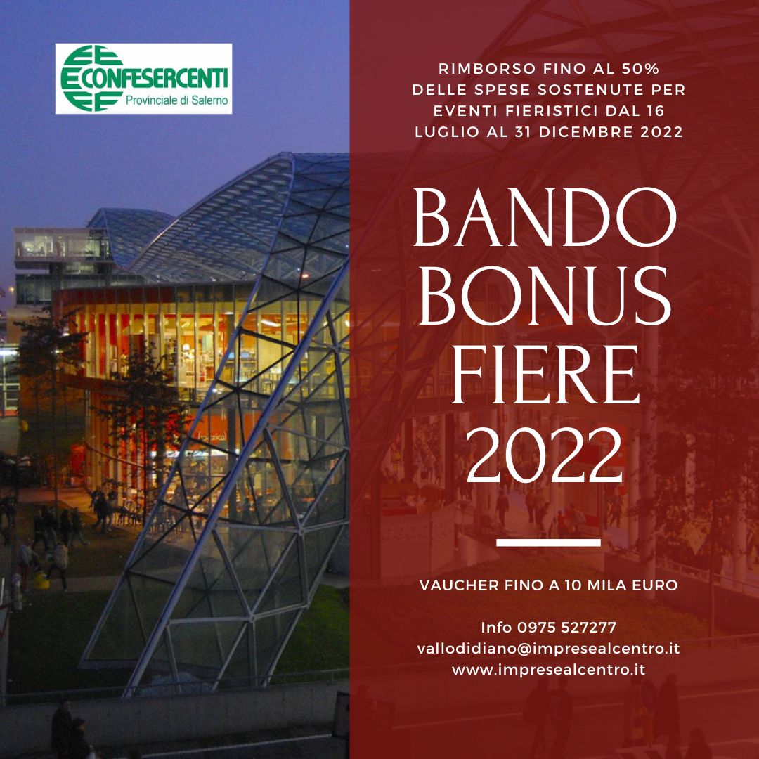 bando Bonus Fiere 20220